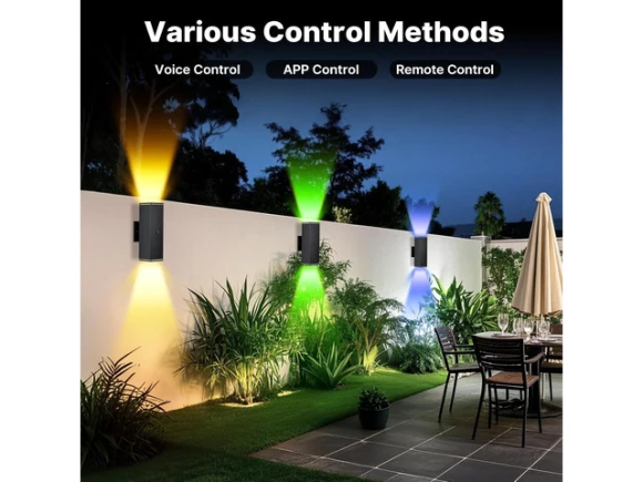 Outdoor wall light, 4 pack — Smart Outdoor Lighting, RUOCLRIS