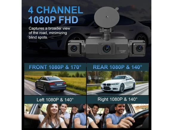 4-Channel Dash Camera — Dash Cam, TUKO