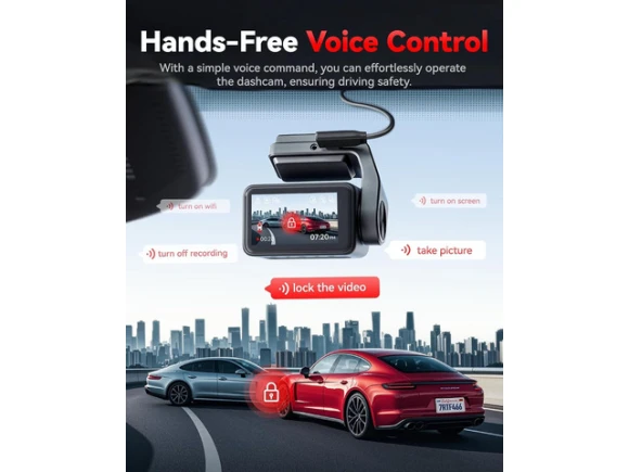 4K Dash Cam with 5.8GHz Wi-Fi 6 Transfer and STARVIS 2 — Dash Cam, REDTIGER