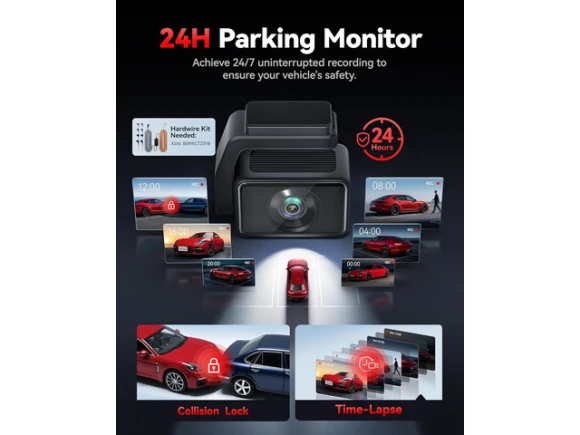 4K Dash Cam with 5.8GHz Wi-Fi 6 Transfer and STARVIS 2 — Dash Cam, REDTIGER