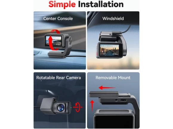 4K Dash Cam with 5.8GHz Wi-Fi 6 Transfer and STARVIS 2 — Dash Cam, REDTIGER