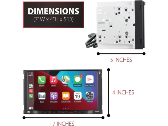 Double DIN Car Stereo — Car Infotainment System, Dual Electronics