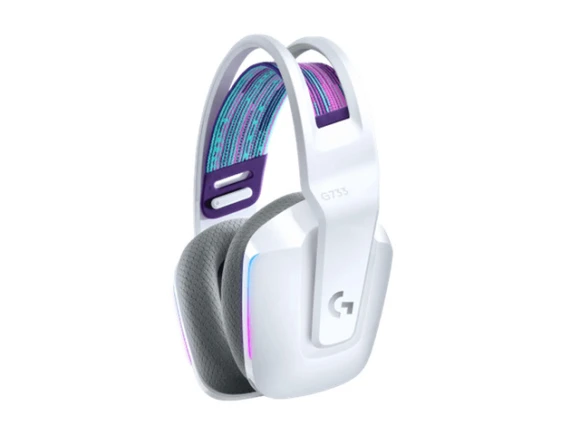 White Gaming Headset — Wireless Earbuds, Logitech