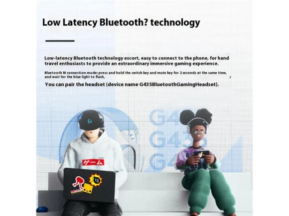 Wireless gaming headset, White blue — Wireless Earbuds, Logitech