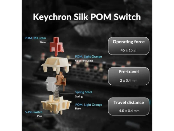 Black Full-Size Mechanical Keyboard — Bluetooth Keyboard, Keychron