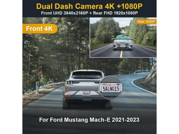 Dual-camera dash camera for Ford Mustang Mach-E — Dash Cam, Fitcamx