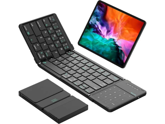Foldable Bluetooth Keyboard with Touchpad and Number Pad — Bluetooth Keyboard, NILLKIN