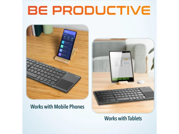 Foldable Bluetooth keyboard with touchpad — Bluetooth Keyboard, Delton