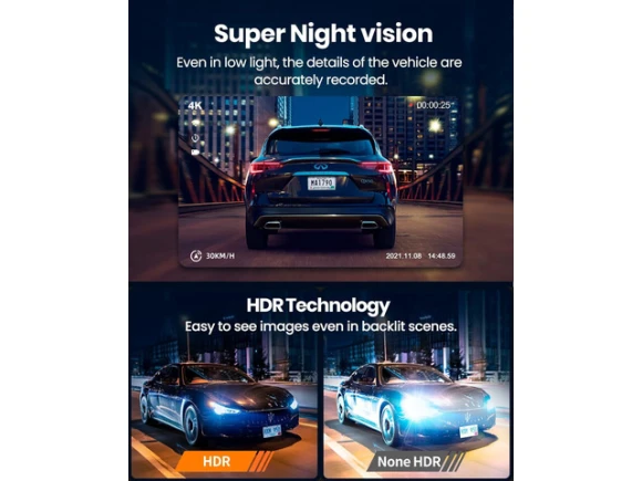Front and Rear Dash Camera with 4K Listing — Dash Cam, RUOCLRIS