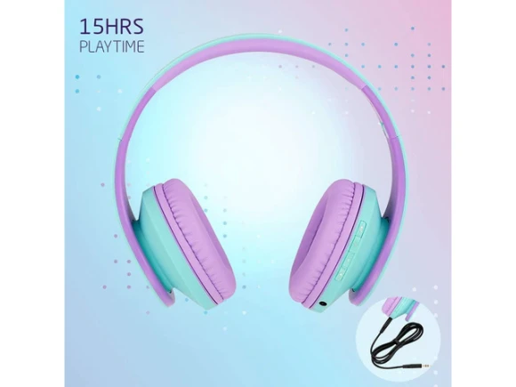 Kids Over-Ear Headphones — Wireless Earbuds, PowerLocus