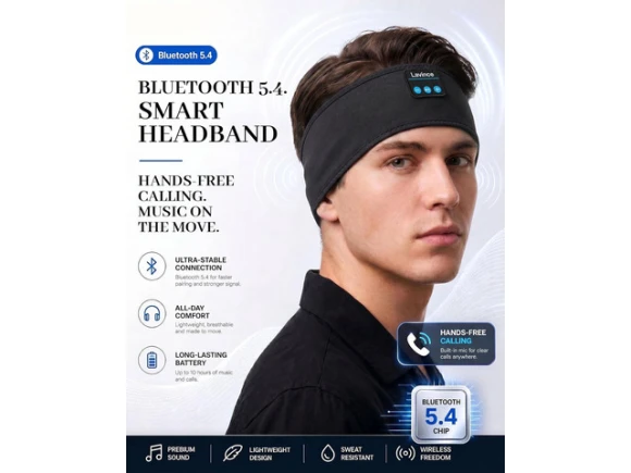 Sleep Headphones Headband — Wireless Earbuds, RUOCLRIS