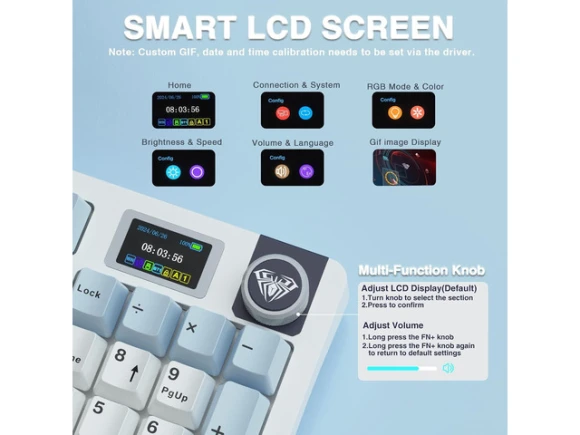 Wireless Mechanical Keyboard with RGB Backlighting — Bluetooth Keyboard, AULA