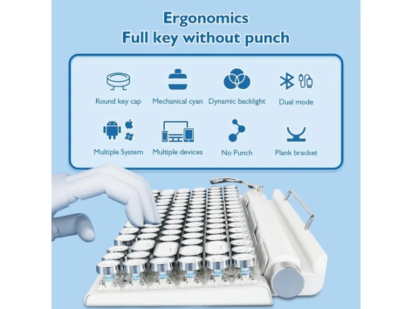 75% Layout Keyboard — Bluetooth Keyboard, RUOCLRIS