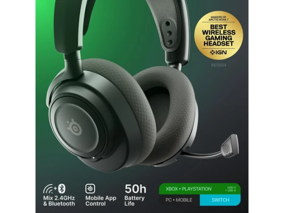 Arctis Nova Gen 2 Wireless Gaming Headset, Black — Wireless Earbuds, SteelSeries