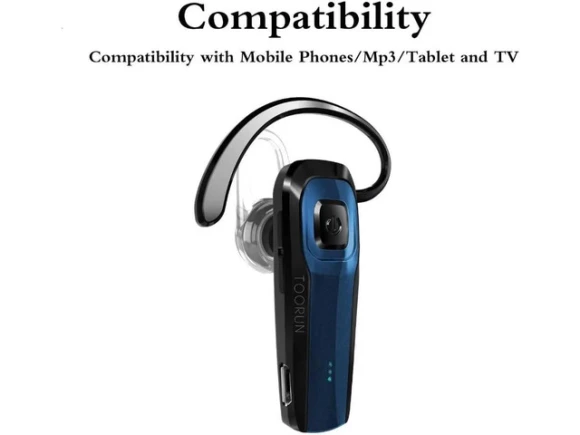 Bluetooth Earpiece, Blue — Wireless Earbuds, SOYE