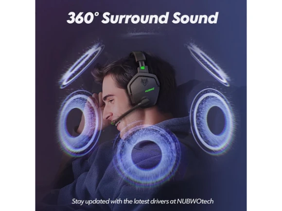 Dual Wireless Gaming Headset — Wireless Earbuds, NUBWO