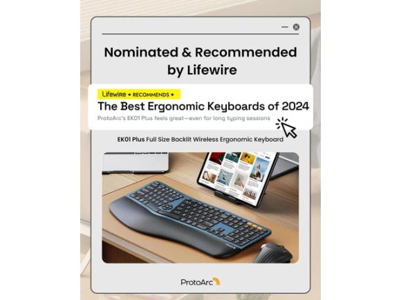 Ergonomic Split Keyboard — Bluetooth Keyboard, ProtoArc
