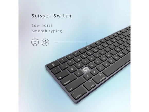 Full Size Bluetooth Keyboard, Space Gray — Bluetooth Keyboard, Portworld
