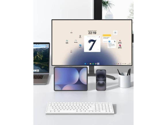 Wireless Keyboard, White — Bluetooth Keyboard, FENIFOX
