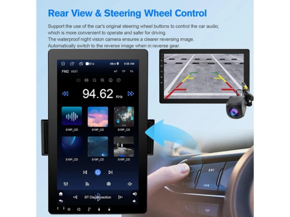 10.1-inch Single DIN Car Stereo — Car Infotainment System, SOYE