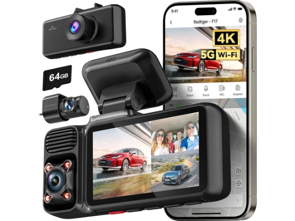 3-Channel Dash Cam — Dash Cam, REDTIGER