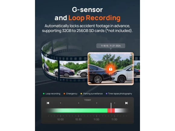 4K Front and Rear Dual Dash Camera — Dash Cam, 70mai