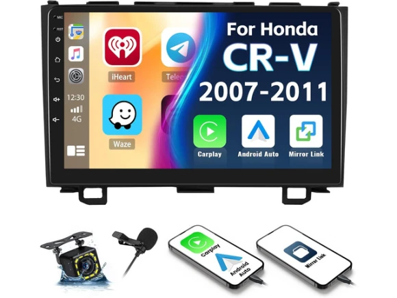 9-inch Touchscreen Car Stereo for Honda CR-V, 2007–2011 — Car Infotainment System, SOYE