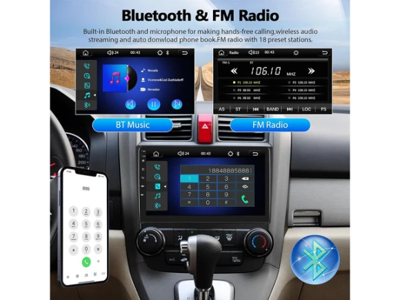 9-inch Touchscreen Car Stereo for Honda CR-V, 2007–2011 — Car Infotainment System, SOYE