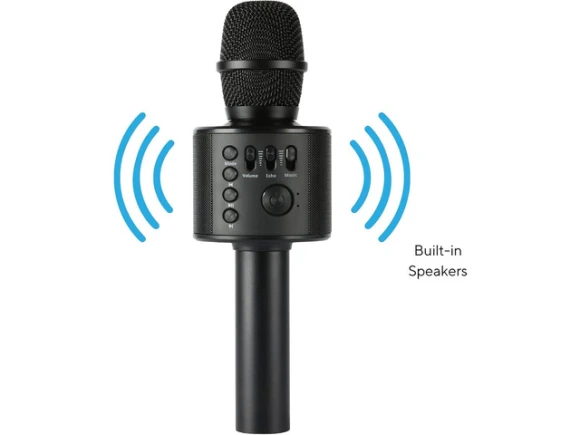 Black Wireless Bluetooth Karaoke Microphone — Karaoke Machine, Core Innovations