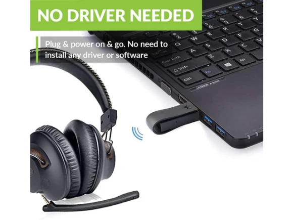 Bluetooth Headset with Microphone — Wireless Earbuds, Avantree