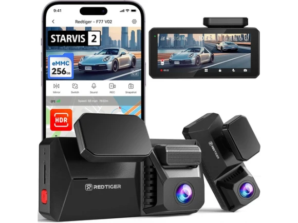 Dual Front and Rear Dash Camera — Dash Cam, REDTIGER