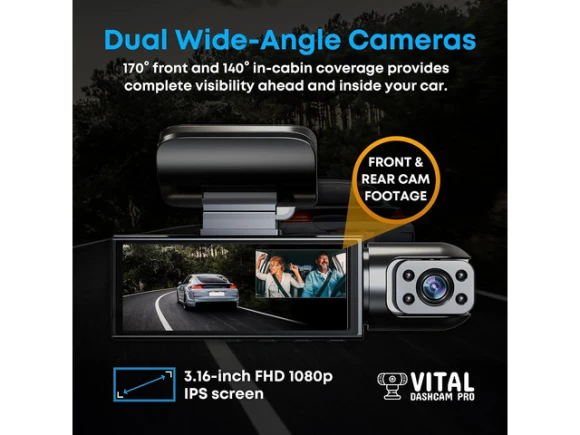 Dual Front-and-Rear Dash Camera — Dash Cam, SOYE