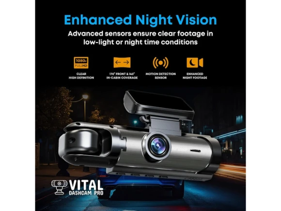 Dual Front-and-Rear Dash Camera — Dash Cam, SOYE