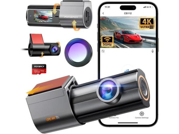 Front and Rear Dual Dash Camera — Dash Cam, SOYE
