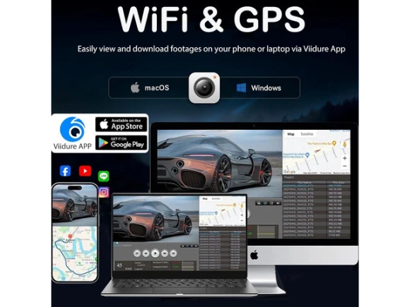 Mirror Dual Dash Camera with 64GB Card — Dash Cam, SOYE