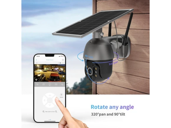 Outdoor Solar-Powered Cellular Security Camera — Security Camera, SOLIOM