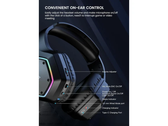 Wireless Gaming Headset — Wireless Earbuds, EKSA
