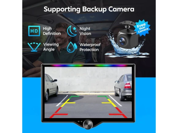 10.1-Inch QLED Car Stereo with Wireless Apple CarPlay and Android Auto — Car Infotainment System, SOYE