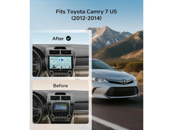 10.2-inch Car Stereo Radio for Toyota Camry, 2012–2014, with 1080P Backup Camera — Car Infotainment System, SOYE