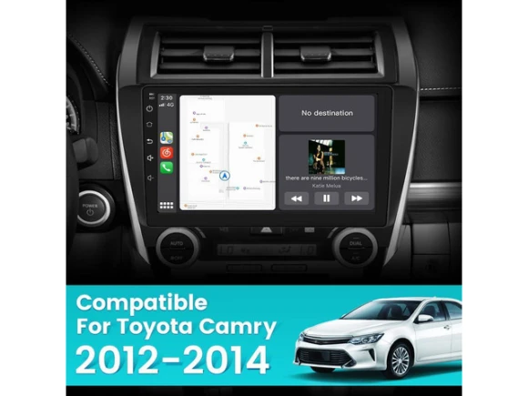 10-Inch Car Radio for Toyota Camry 2012, 2013, and 2014, 2GB+32GB — Car Infotainment System, SOYE