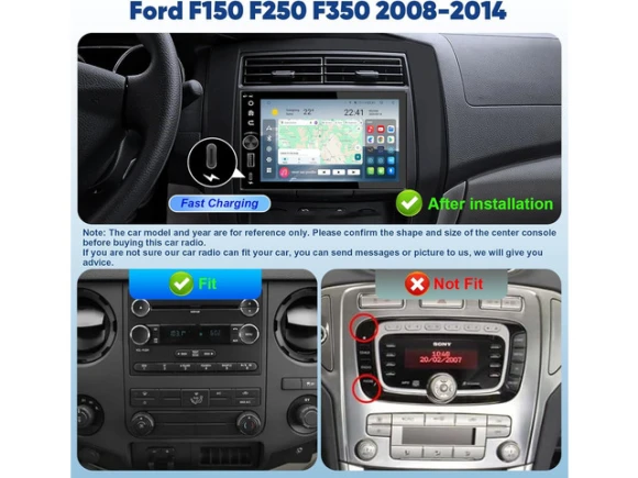 Car radio for Ford F150, F250 and F350 — Car Infotainment System, SOYE