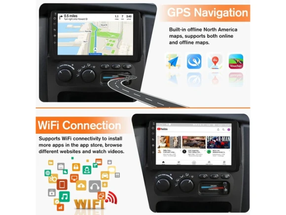Car radio stereo for Dodge RAM 2002–2005 — Car Infotainment System, Junsun