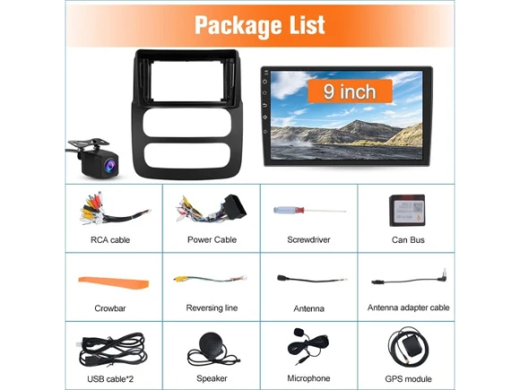 Car radio stereo for Dodge RAM 2002–2005 — Car Infotainment System, Junsun