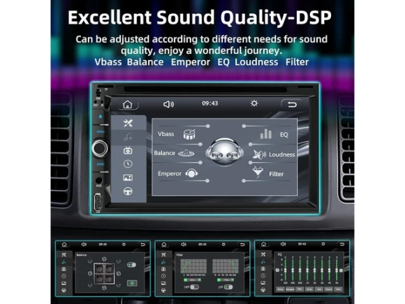 Double DIN Car Stereo with 7-Inch Touch Screen — Car Infotainment System, SOYE
