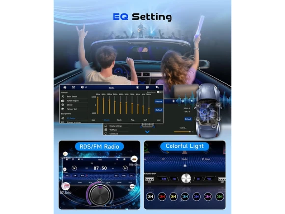Single-DIN Car Stereo with 6.9-Inch IPS Touchscreen — Car Infotainment System, SOYE