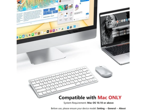 Compact Bluetooth Keyboard for Mac Computers — Bluetooth Keyboard, OMOTON