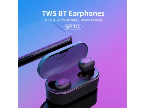 Wireless Earbuds, Black — Wireless Earbuds, QCY