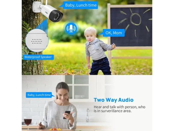 Wireless Security Camera System — Security Camera, Hiseeu