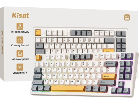 75% Wireless Mechanical Keyboard — Bluetooth Keyboard, Kisnt