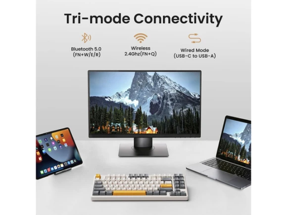 75% Wireless Mechanical Keyboard — Bluetooth Keyboard, Kisnt